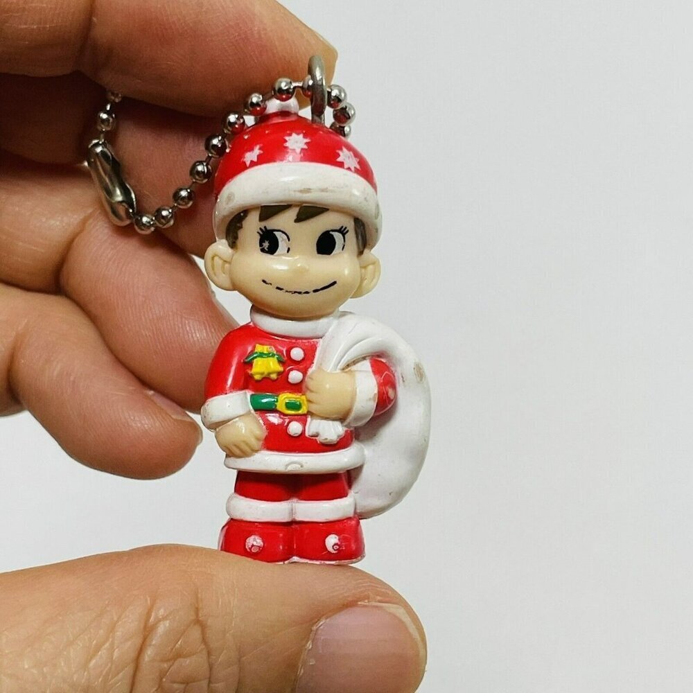 Milky Poko Figure Christmas Santa Boy Keychain Chain Mascot Gift Japan Kawaii